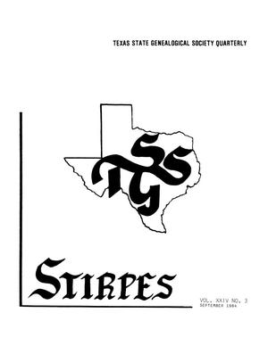 Primary view of object titled 'Stirpes, Volume 24, Number 3, September 1984'.