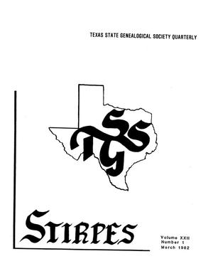 Primary view of object titled 'Stirpes, Volume 22, Number 1, March 1982'.