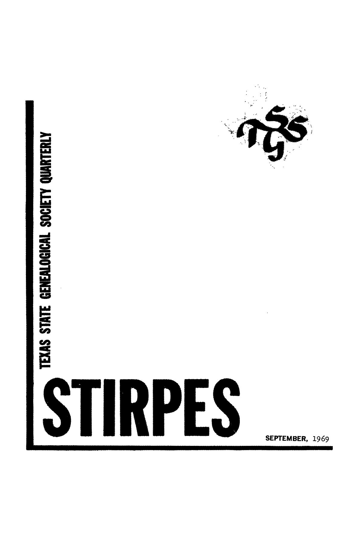 Stirpes, Volume 9, Number 3, September 1969
                                                
                                                    Title Page
                                                
