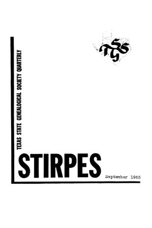 Primary view of object titled 'Stirpes, Volume 5, Number 3, September 1965'.