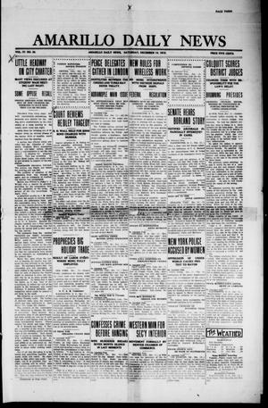 Primary view of object titled 'Amarillo Daily News (Amarillo, Tex.), Vol. 4, No. 36, Ed. 1 Saturday, December 14, 1912'.