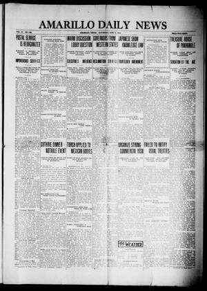 Primary view of object titled 'Amarillo Daily News (Amarillo, Tex.), Vol. 4, No. 186, Ed. 1 Saturday, June 7, 1913'.