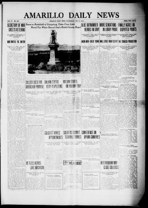 Primary view of object titled 'Amarillo Daily News (Amarillo, Tex.), Vol. 4, No. 207, Ed. 1 Wednesday, July 2, 1913'.
