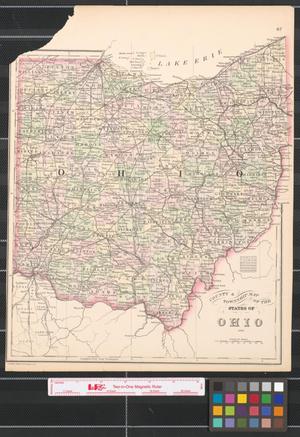 Primary view of object titled 'County & township map of the states of Ohio and.'.