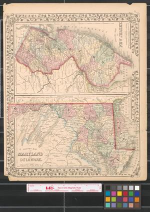Primary view of object titled 'County map of Maryland and Delaware.'.