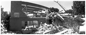 Primary view of object titled '[The Demolition of the First Baptist Church, 11 of 11:   Partially Demolished]'.
