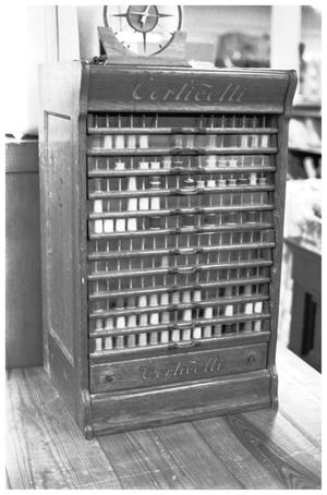 Primary view of object titled '[Poston's Dry Goods, 15 of 15;  Dry Goods case]'.