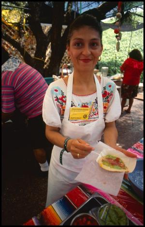Primary view of object titled '[Our Lady of Guadalupe Church Food Booth]'.