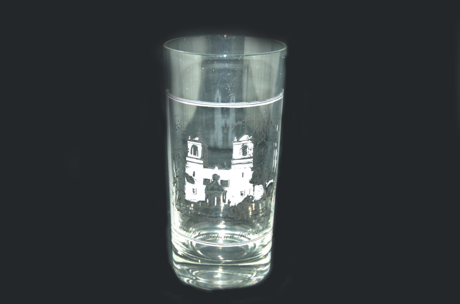 [Glass with a picture of the Concepcion mission]
                                                
                                                    [Sequence #]: 1 of 1
                                                