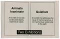 Primary view of [Postcard: "Animate Inanimate" and "Quietism" Exhibitions]