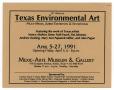 Primary view of [Flyer: Texas Environmental Art]