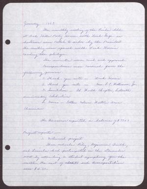 Primary view of object titled '[Minutes for the San Antonio Chapter of the Links, Inc. Meeting - January 1963]'.