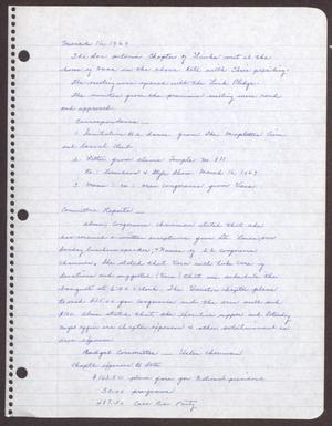 Primary view of object titled '[Minutes for the San Antonio Chapter of the Links, Inc. Meeting - March 16, 1969]'.