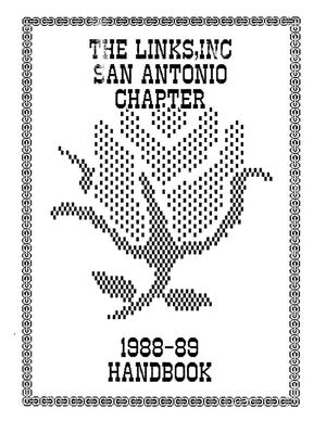Primary view of object titled 'The Links, Inc. San Antonio Chapter Handbook, 1988'.