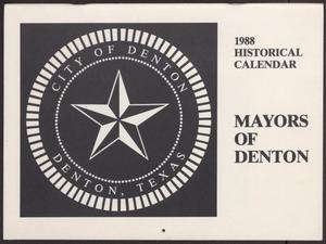 Primary view of object titled '1988 Historical Calendar: Mayors of Denton'.