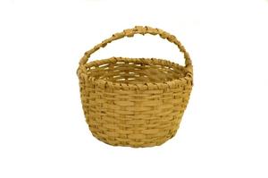 Primary view of object titled 'Woven ash basket'.