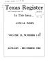 Journal/Magazine/Newsletter: Texas Register: Annual Index January - December 1988, Volume 13 Numbe…
