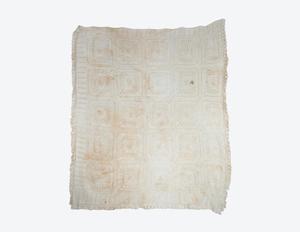 Primary view of object titled 'Knitted cotton coverlet'.