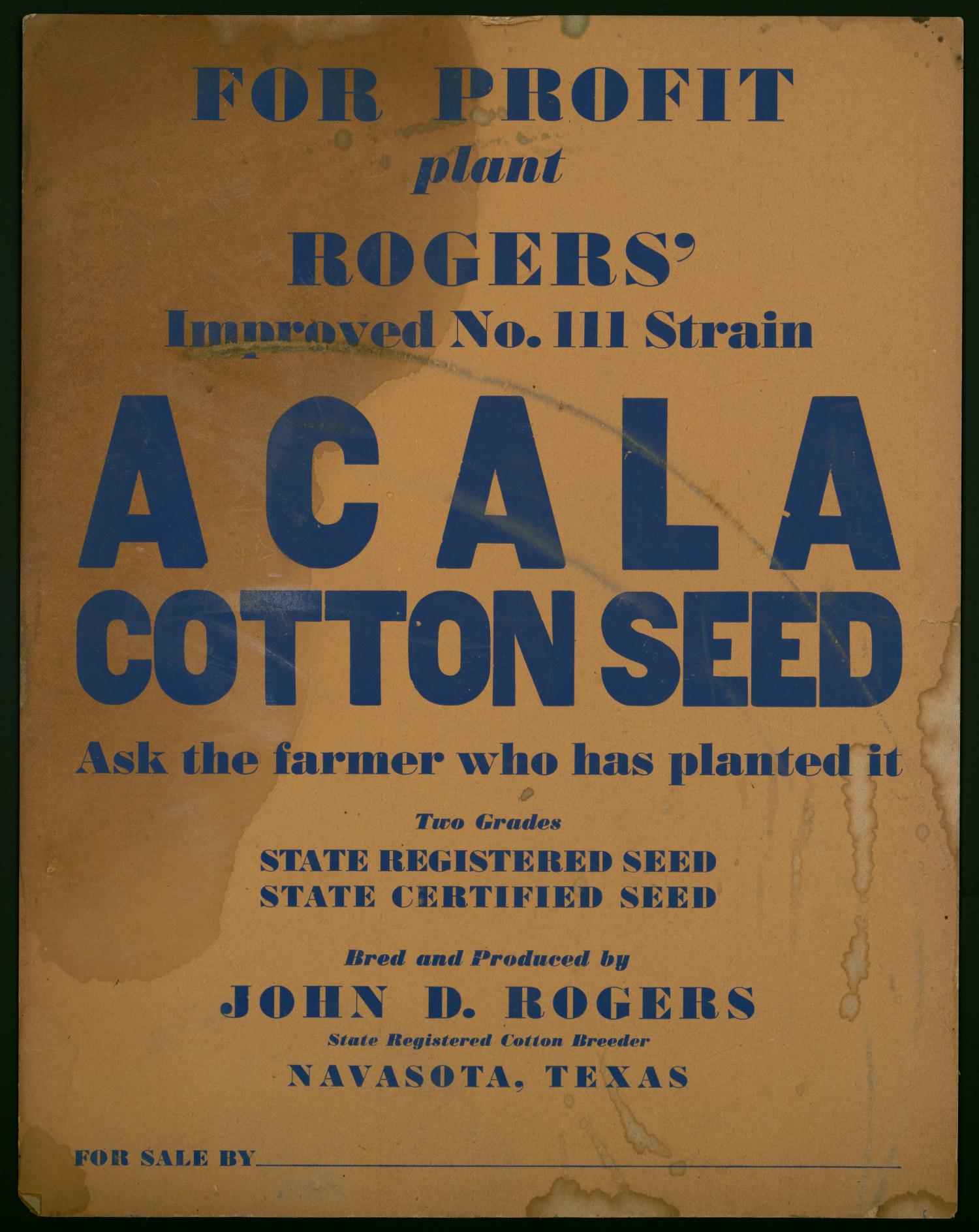 Acala cotton seed poster
                                                
                                                    [Sequence #]: 1 of 1
                                                