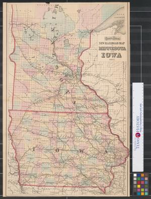 Primary view of object titled '[Maps of Minnesota and Iowa, St. Paul, Minnesota, and Milwaukee, Wisconsin]'.
