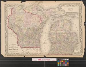 Primary view of object titled '[Maps of Michigan and Wisconsin with Detroit and Milwaukee]'.