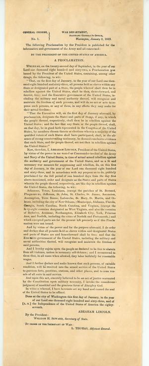 Primary view of object titled 'Presidential Proclamation'.