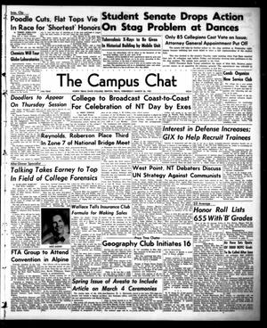 Primary view of object titled 'The Campus Chat (Denton, Tex.), Vol. 35, No. 41, Ed. 1 Wednesday, March 26, 1952'.