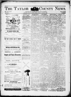 Primary view of object titled 'The Taylor County News. (Abilene, Tex.), Vol. 9, No. 24, Ed. 1 Friday, August 4, 1893'.