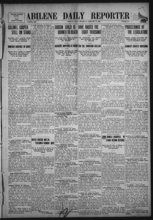 Primary view of object titled 'Abilene Daily Reporter (Abilene, Tex.), Vol. 13, No. 172, Ed. 1 Thursday, February 25, 1909'.
