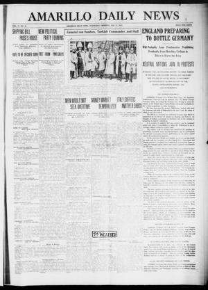 Primary view of object titled 'Amarillo Daily News (Amarillo, Tex.), Vol. 6, No. 91, Ed. 1 Wednesday, February 17, 1915'.