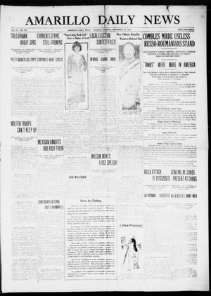 Primary view of object titled 'Amarillo Daily News (Amarillo, Tex.), Vol. 7, No. 274, Ed. 1 Tuesday, September 19, 1916'.