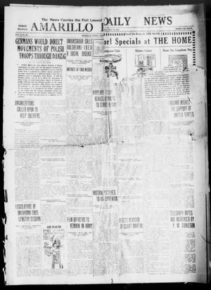 Primary view of object titled 'Amarillo Daily News (Amarillo, Tex.), Vol. 10, No. 127, Ed. 1 Sunday, March 30, 1919'.