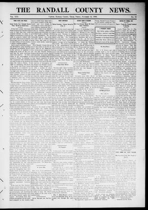 Primary view of object titled 'The Randall County News. (Canyon City, Tex.), Vol. 13, No. 33, Ed. 1 Friday, November 12, 1909'.