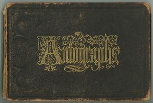 Primary view of object titled 'Autograph book'.