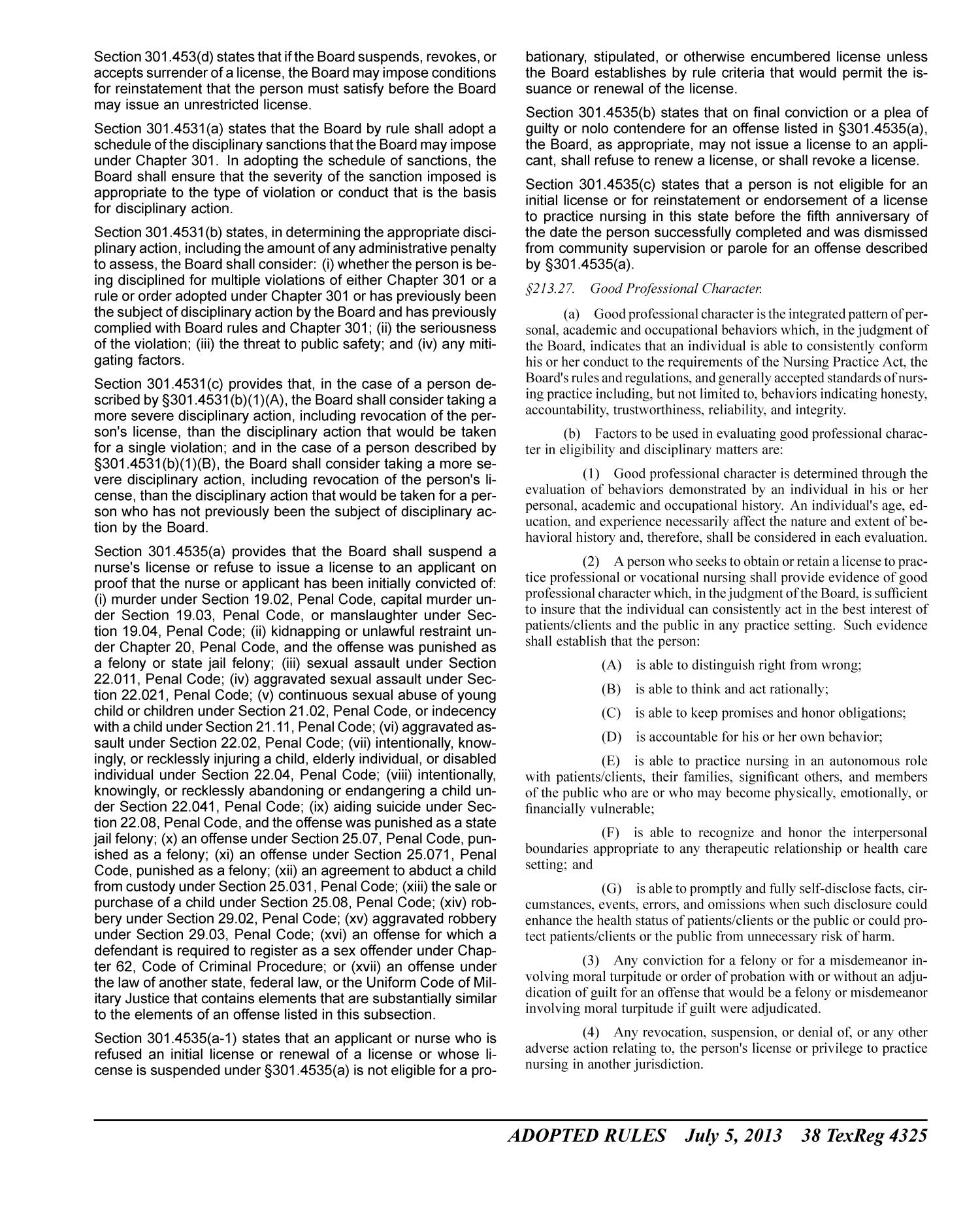 Texas Register, Volume 38, Number 27, Pages 4243-4444, July 5, 2013
                                                
                                                    4325
                                                