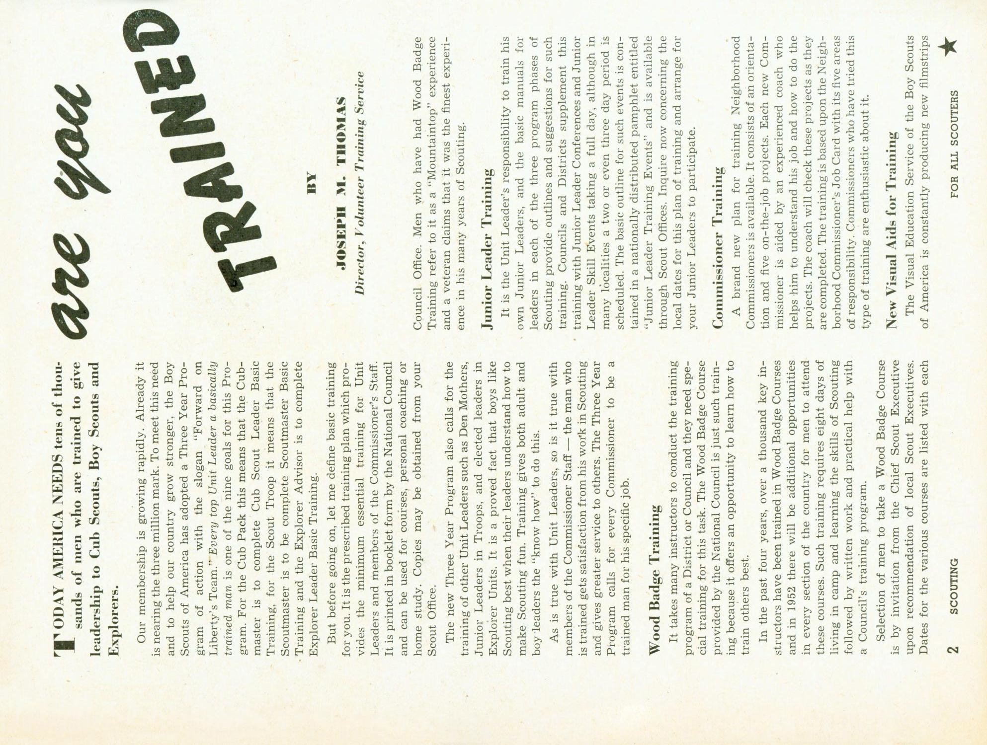 Scouting, Volume 40, Number 1, January 1952
                                                
                                                    2
                                                