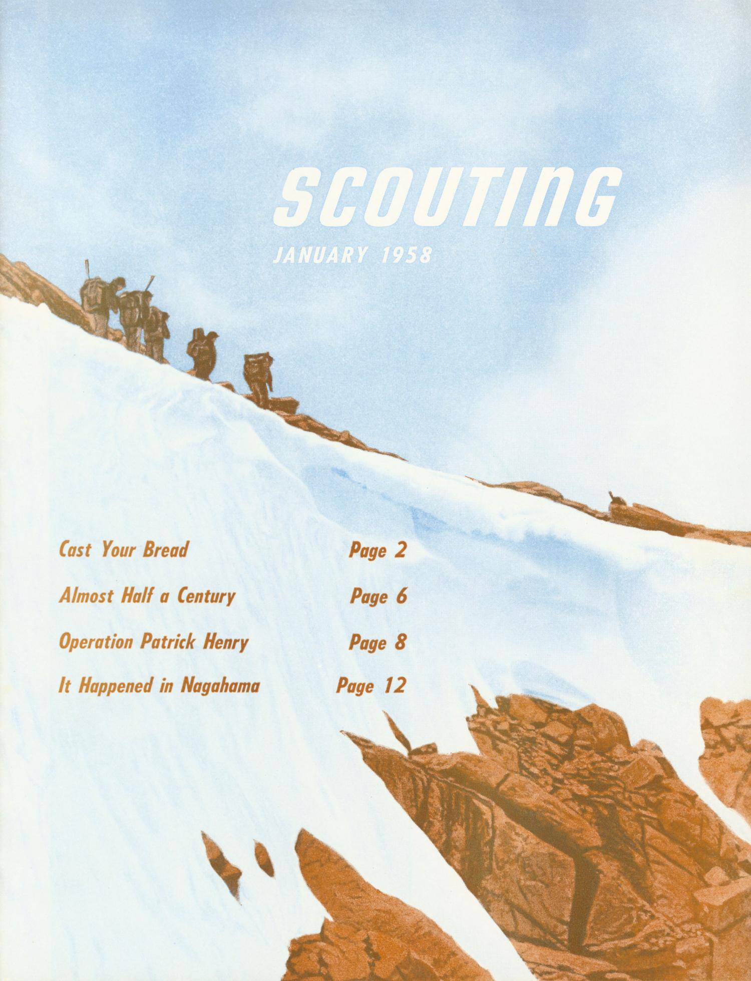 Scouting, Volume 46, Number 1, January 1958
                                                
                                                    Front Cover
                                                
