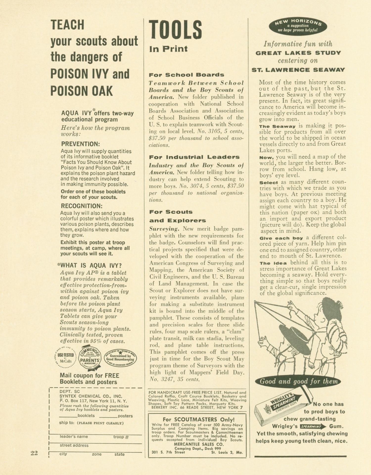 Scouting, Volume 48, Number 4, April-May 1960
                                                
                                                    22
                                                
