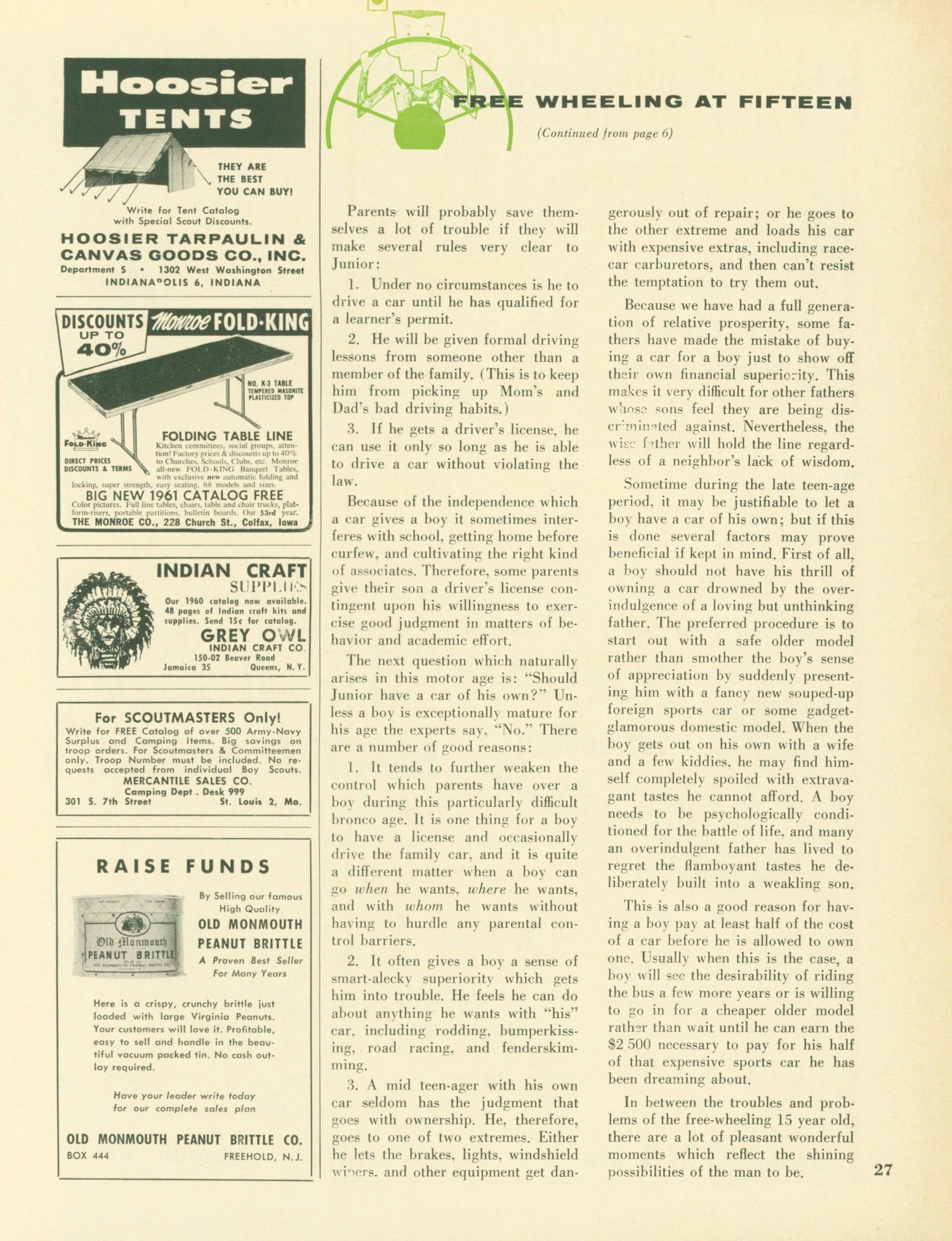 Scouting, Volume 48, Number 8, November 1960
                                                
                                                    27
                                                