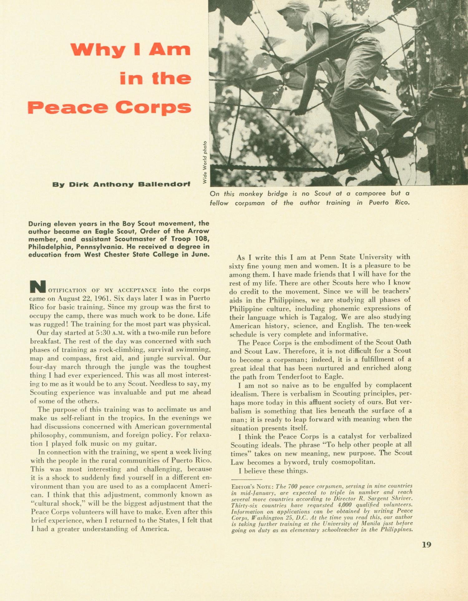 Scouting, Volume 50, Number 3, March 1962
                                                
                                                    19
                                                