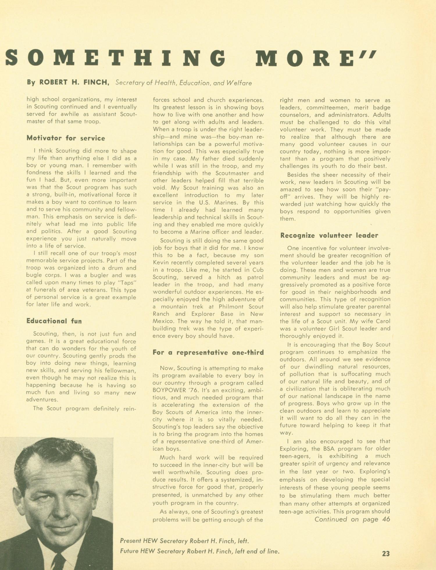 Scouting, Volume 58, Number 3, May-June 1970
                                                
                                                    23
                                                