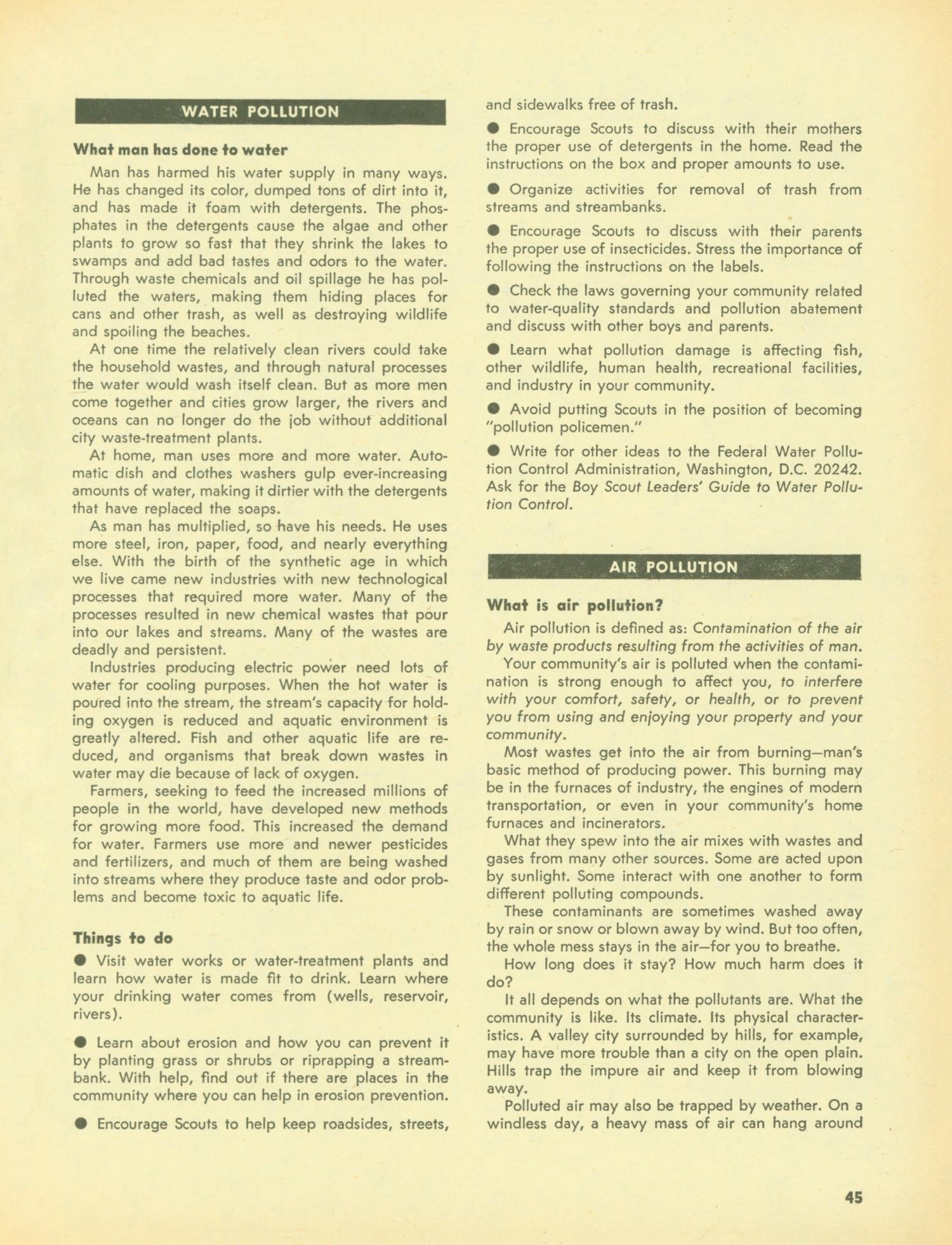 Scouting, Volume 58, Number 5, September-October 1970
                                                
                                                    45
                                                