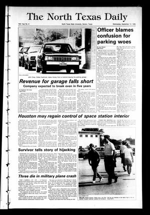 Primary view of object titled 'The North Texas Daily (Denton, Tex.), Vol. 70, No. 6, Ed. 1 Wednesday, September 10, 1986'.