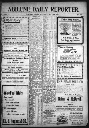 Primary view of object titled 'Abilene Daily Reporter. (Abilene, Tex.), Vol. 9, No. 37, Ed. 1 Saturday, July 23, 1904'.