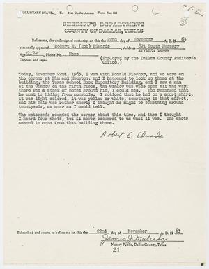 Primary view of object titled '[Voluntary Statement by Robert E. Edwards #2]'.