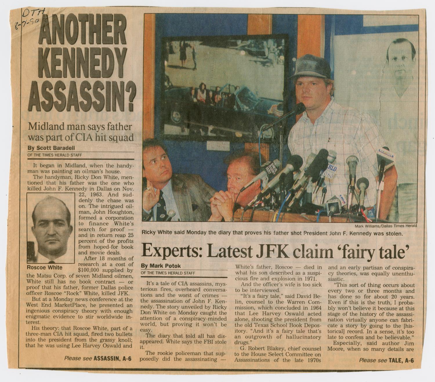 [Newspaper Clipping: "Another Kennedy Assassin?"]
                                                
                                                    [Sequence #]: 1 of 4
                                                