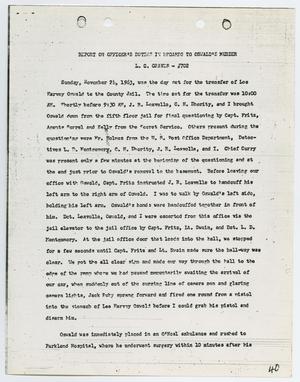 Primary view of object titled '[Report on Officer's Duties by L. C. Graves]'.
