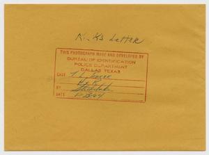 Primary view of object titled '[Kirk's Letter Envelope]'.