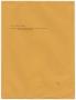 Legal Document: [Envelope originally containing photographs at the previous home of L…