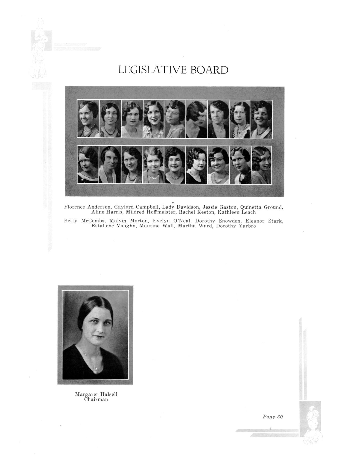 TXWOCO, Yearbook of Texas Woman's College, 1931
                                                
                                                    30
                                                